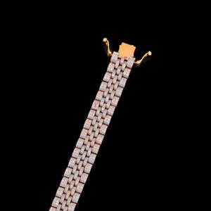 Bracelet porte-bonheur classique exquis en argent sterling 925 de haute qualité avec diamant Moissanite VVS1 taille brillant serti clos - Product Image 3