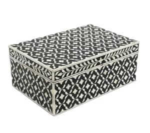 Boîtes à bijoux incrustées d'os de qualité supérieure 100% personnalisables petites moyennes grandes tailles impression gravée bonne qualité pour cadeau de noël - Product Image 1