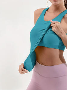 Gilet de sport et de yoga sans manches pour femme, respirant, à séchage rapide, avec soutien-gorge intégré, haut de sport et de fitness tendance - Product Image 5