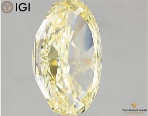 Diamante Cultivado en Laboratorio CVD de 3.00 Quilates, Corte Ovalado, Color Amarillo Intenso, Claridad VS1, con Certificado IGI, para Anillo de Compromiso - Product Image 3