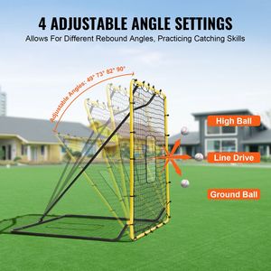 Rete di Rimbalzo per Baseball e Softball 4 X 4,5 Piedi, Attrezzatura di Allenamento per Lancio e Recupero Palla - Product Image 3