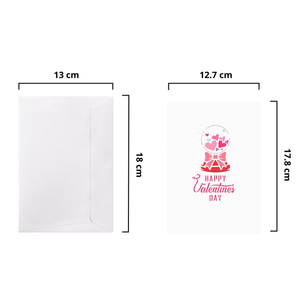 Carte de vœux romantique en forme de globe à neige 3D avec enveloppe, ballon cœur, faite à la main, pour occasions spéciales - Product Image 3