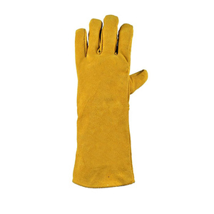 Gants de soudage TIG en peau de chèvre blanche avec doublure ignifuge en cuir croûte jaune résistants à la chaleur pour soudage TIG MIG pour hommes - Product Image 6