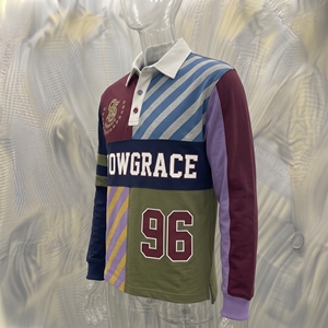 เสื้อสปอร์ตแขนยาว Snowgrace คอปกพับได้ ทรงปกติ สำหรับผู้ใหญ่ แบบยูนิเซ็กซ์  ผ้าเจอร์ซีย์สีบล็อก พิมพ์ลายโลโก้ด้านหน้า - Product Image 4