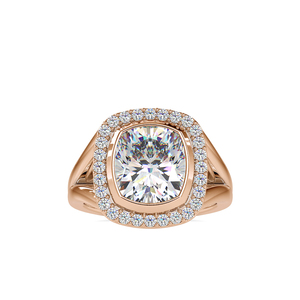Elegant <b>Cushion</b> Cut Engagement Jewelry with Brilliant Moissanite Diamonds in Sterling Silver <b>Ring</b> - Product Image 3