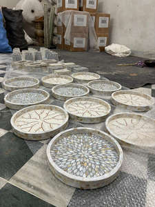 Plateau rectangulaire en imitation coquillage antique, fait à la main, de qualité supérieure, écologique, ensemble de brûleur, décoration d'intérieur, best-seller - Product Image 4