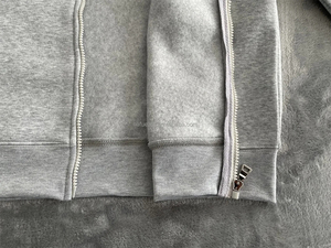 High Quality Solid Color Full <b>Zip</b> <b>Up</b> Hooded <b>Top</b> <b>Men</b> Blank Heavy Fleece Pullover Durable Blend Outerwear Bag - Product Image 5