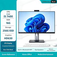 PC All-in-One AI Pintar 23,8 Inci dengan Layar yang Dapat Disesuaikan Ketinggiannya & Dapat Diputar, Desktop AIO dengan Intel i5, Kamera, Speaker Ganda, Layar IPS