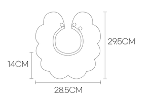 JALBEBE Bavaglino Unisex a Forma di Fiore per Neonati, con Bottone a Pressione, Ecologico, Antibatterico, Morbido Cotone a Strato Singolo - Product Image 6