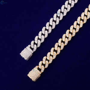 Colorless Lab Grown Diamond Cuban Link Bracelet Full <b>Iced</b> <b>Out</b> Celebrity Style Hip Hop Bracelet - Product Image 5