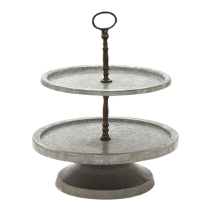Support à gâteau à deux niveaux avec finition hautement polie et confortable, support à gâteau de qualité supérieure, support à gâteau rustique - Product Image 5