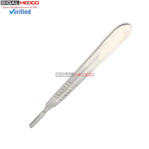 Couteau à scalpel chirurgical manuel professionnel en acier inoxydable, manche n°4, 20 lames stériles réutilisables pour la coupe médicale et dentaire - Product Image 3