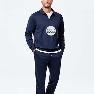 <b>Razers</b> Impex 100% Cotton Winter Casual Breathable Woven Knitted French Terry Flared Zip-Up Tracksuit Set <b>for</b> <b>Men</b> - Product Image 3