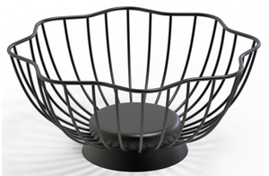 Farmhouse Iron Kitchen Storage <b>Basket</b> with Fruit Holder Handle <b>Small</b> Countertop Size Modern Style Eco-Friendly Multifunction - Product Image 2