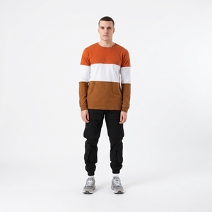 Sweat-shirt à capuche tricoté épais 360G pour homme, couleur unie, coupe classique, décontracté, automne, avec poche décorative, vêtement de sport - Product Image 5
