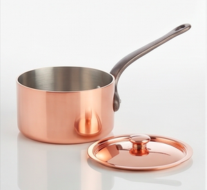 Rose Gold <b>Copper</b> <b>Utensils</b> Sauce Pan With Attached Aluminium Handle And Lid For Kitchenware Hotel And Restaurant Use - Product Image 1
