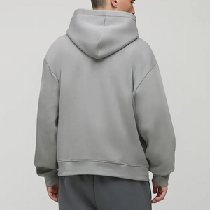 Sudadera con Capucha Gris para Hombre, con Estampado de Logotipo de Llama, Estilo Casual, para Otoño, 100% Algodón, Corte Regular - Product Image 5