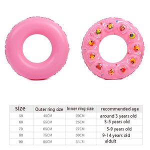 Flotador de Piscina Inflable Transparente de 90 cm con Diseño de Burbujas y Divertidos Estampados de Animales para Niños - Product Image 2