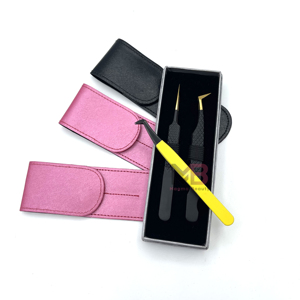 New Stainless Steel Eyelash Tweezers Set with Precision Tips in <b>Box</b> for Eyelash Extensions Non-Slip Anti-Magnetic & Durable - Product Image 1