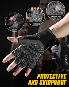 Gants d'entraînement respirants avec support pour les poignets, paume antidérapante en silicone, rembourrés, pour hommes et femmes, fitness, OEM - Product Image 6