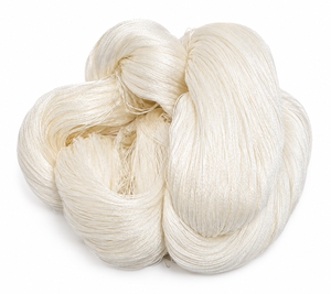 Fil de Soie de Mûrier 100% Pur, Fil de Soie Naturel Blanc Premium en Bobines pour Tissage, Tricot, Broderie, Crochet - Product Image 1