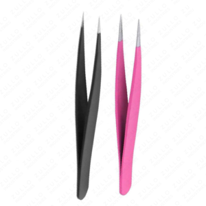 Anti Static Curved Eyelash Tweezers Stainless Steel Slanted Tip Precision Makeup & Lash Extension <b>Tool</b> With Wholesale Price - Product Image 3