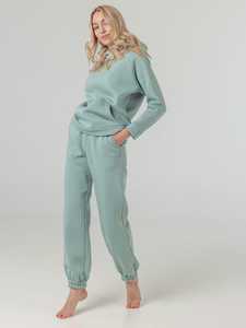 Ensemble de survêtement en coton lavé deux pièces : sweat à capuche et pantalon de jogging, effet délavé, tenue décontractée, logo personnalisé - Product Image 1
