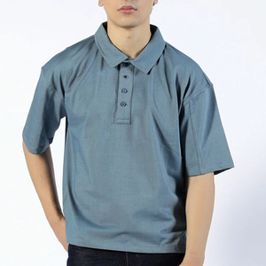 Camisas Casuales para Hombre al por Mayor, Mezcla de Poliéster, Diseño Sólido, Manga Corta, Cierre de Botones, Forro Polar Transpirable de 220g, Servicio OEM - Product Image 1