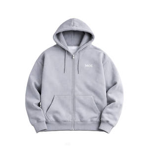 Sudaderas con Capucha para Hombre, Sudadera con Cierre Completo de Algodón y Forro Polar, Sudadera Oversize de Estilo Urbano para Hombre, Ropa Personalizada, Fabricación al por Mayor - Product Image 3