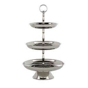 Most Selling Metal 3 Layered Stainless Steel Cake Stand Ideal For Tiered Dessert Arrangements - Product Image 1