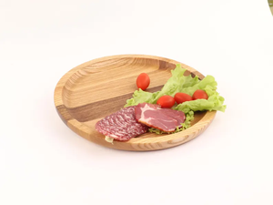 Assiette en bois artisanale – Vaisselle rustique en bois, plat de service naturel, vaisselle écologique - Product Image 3
