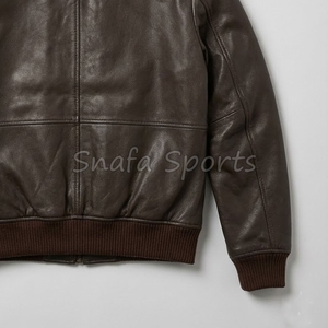 Veste en cuir d'agneau pour homme, style streetwear, best-seller, 100% cuir de haute qualité, prix compétitif pour homme - Product Image 5