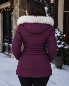 Abrigo de Invierno 2026 de Piel de Zorro Natural, Grueso y Esponjoso, para Mujer, Talla Grande, Color Liso, Chaqueta de Invierno Delgada para Mujer - Product Image 4