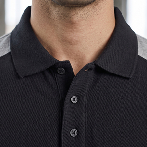 Men's Black Gray Short Sleeve Polo Shirt Regular Fit Knitted Polo Tee Men Casual Wear Street Polo Shirts Mens - Product Image 4