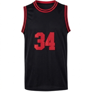 Camiseta de baloncesto morada con número 34 dorado, camiseta sin mangas de malla sublimada, unisex, transpirable, sin mangas, cuello redondo - Product Image 4