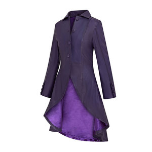 Manteau long en similicuir gothique pour femme, style victorien évasé, design élégant goth-punk, best-seller 2026 - Product Image 2