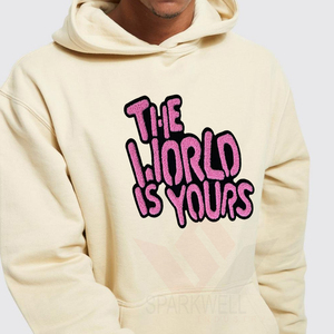 Sudadera con Capucha Unisex de Algodón Tejido, Color Sólido, Manga Larga, Bolsillo Canguro, Corte Regular, Informal, Otoño Invierno - Product Image 4