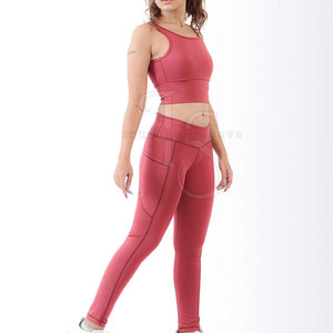 Conjunto de Yoga para Mujer de Talla Grande, de Alta Calidad, Sólido, Transpirable, Ligero y Ecológico, de 2 Piezas, al por Mayor para Adultos - Product Image 6