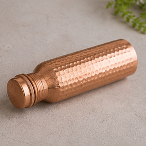 Copper Harmony Drinking <b>Bottle</b> Hammered Design Ayurvedic Benefits Eco Friendly Travel <b>Flask</b> Premium Quality <b>Bottle</b> - Product Image 5