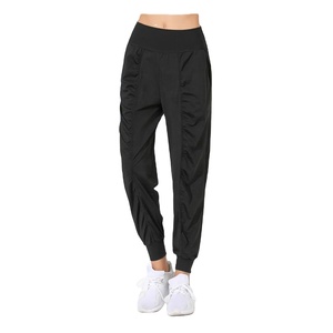 Women Plain Cotton Streetwear Cargo Pants Loose Jogger Trousers for Adults Plus Size with Logo on Waist MADE BY HS 2027 - Product Image 1
