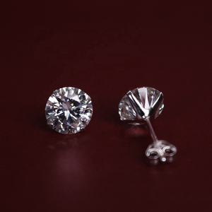 Pendientes de Botón Hipoalergénicos de Moissanita GRA de <span class=keywords><strong>2</strong></span> Quilates en Plata de Ley 925, 3mm / 4mm / 5mm / 6mm / 8mm, Joyería <span class=keywords><strong>Destiny</strong></span> - Product Image 3