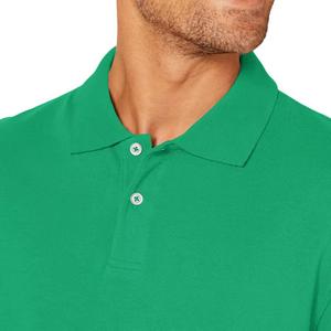 Chemises polo en coton et soie brodées avec logo, de haute qualité, polos de golf unis, polos personnalisés pour hommes - Product Image 6
