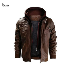 Chaqueta de Cuero Personalizada para Hombre, Estilo Motero, Calidad Premium, Ropa de Invierno, Proveedor Mayorista, Calidad de Exportación - Product Image 2