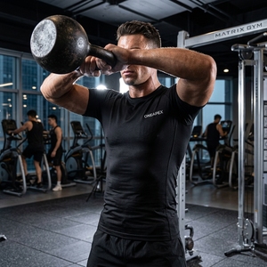 <b>Men</b> <b>Compression</b> T <b>Shirt</b> Black Short Sleeve Athletic Gym Training Sportswear Custom Logo Fitness Running Workout <b>Shirt</b> - Product Image 4