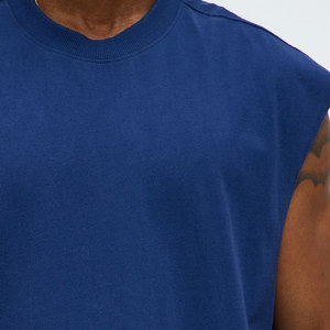 Cheap Price Hot Selling <b>Men's</b> Gym Vest Sporty Neck Summer Fit Loose Design <b>Longline</b> Tank Top Quick Dry Breathable Oversized Boxy - Product Image 6