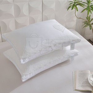 Oreiller de lit moderne haut de gamme avec motif uni, housse en coton biologique, garnissage écologique, soutien doux, design personnalisable - Product Image 4
