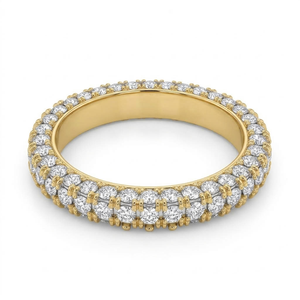 Anillo de Boda Clásico de Oro Amarillo de 14k con Diamante Cultivado en Laboratorio para Mujer, para Compromiso y Aniversario - Product Image 1