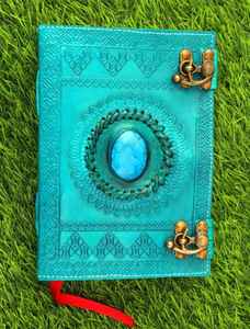 Diario de cuero Firoja, hecho a mano, estilo vintage, de cuero genuino puro, con cierre de llave antiguo, cuaderno para hombre y mujer. - Product Image 3