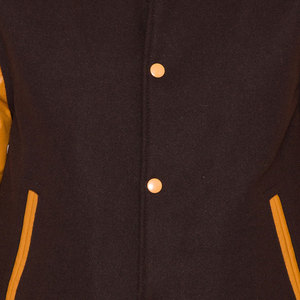Chaqueta Letterman de Corte Holgado con Mangas de Cuero, Ofrece Comodidad Premium, Chaqueta de Invierno para Actividades Casuales - Product Image 6