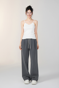 Débardeur en Coton Côtelé Doux pour Femme, Bretelles Fines, Volants, Respirant, Extensible, Couleur Personnalisable – Vente en Gros - Product Image 6